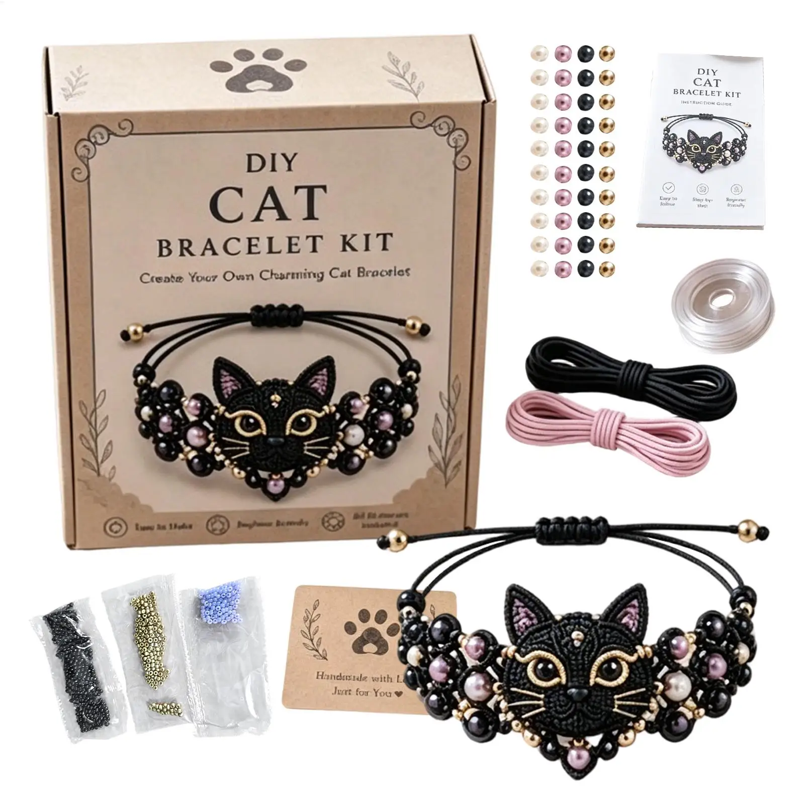 3D Beaded Animal Bracelet Craft Kit 3D Funny Bird Art Craft Handmade Bead Animal Bracelet Making Kit for Holiday Birthday Family