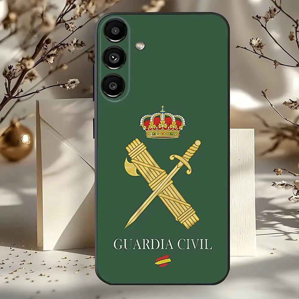 Флаг Испании, Гражданская гвардия Испании для Samsung Galaxy A73,52,32,71,41,53,31,72,22,5G,J7,Note,8,9 Мягкий черный пылезащитный чехол