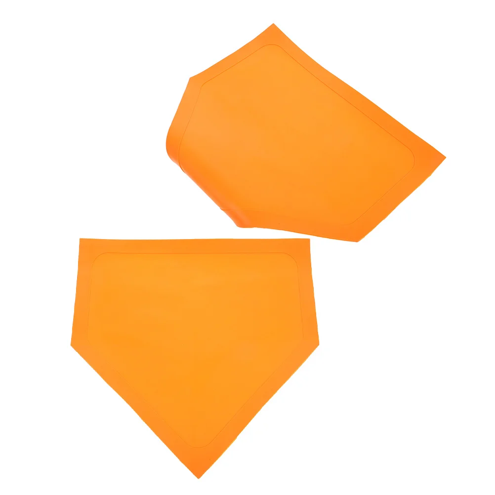 

2 шт. портативная плоская треугольная маркерная пластина для софтбола, бейсбола, домашняя тарелка, тренировочное пособие, идеальный тренажерный зал, обучающий лагерь на заднем дворе