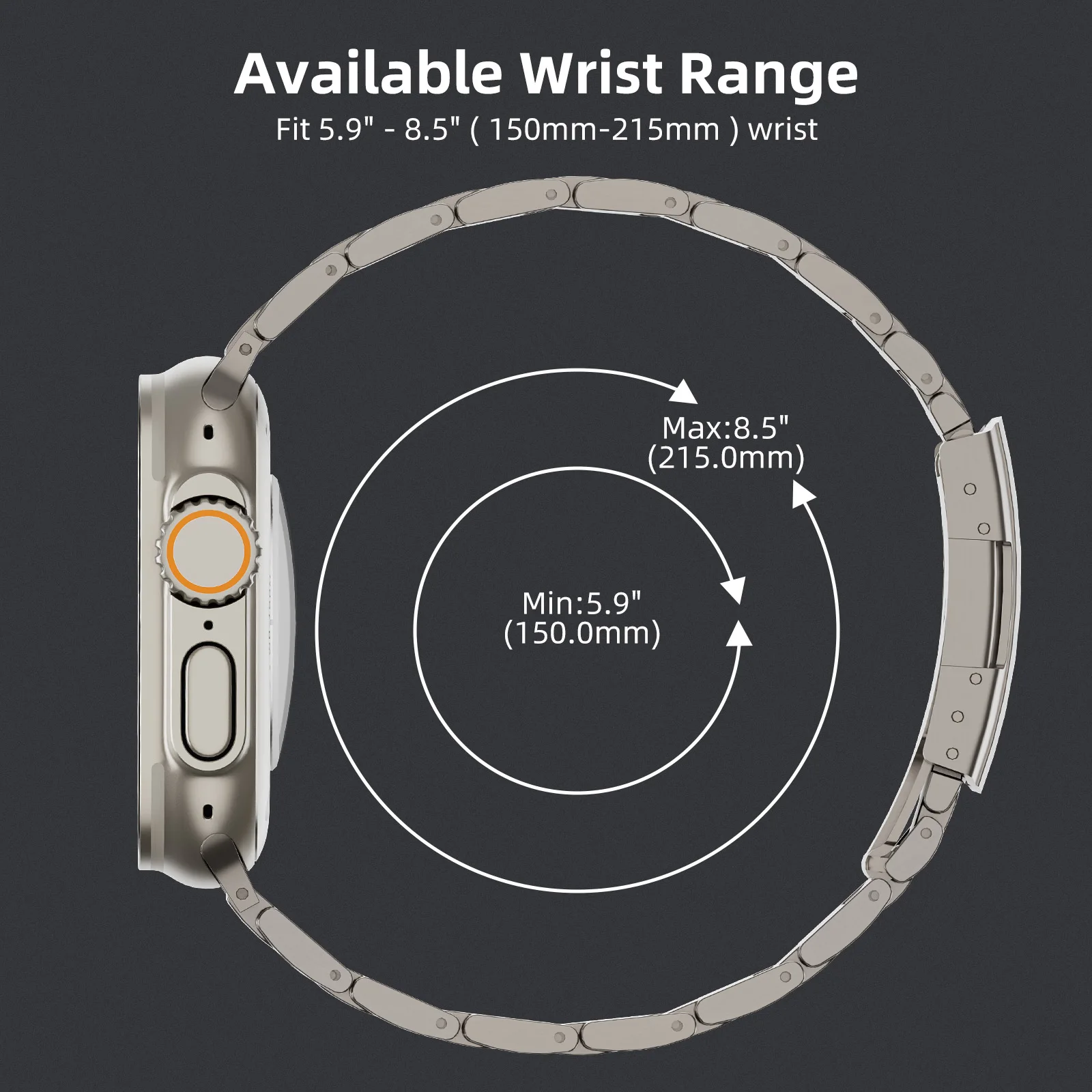 Titanium Band For Apple Watch Ultra Band 49mm Band 45mm 44mm 42mm,For iWatch Ultra 2 1 SE S8 S7 S6 S5 S4 S3 S2  For Men Women