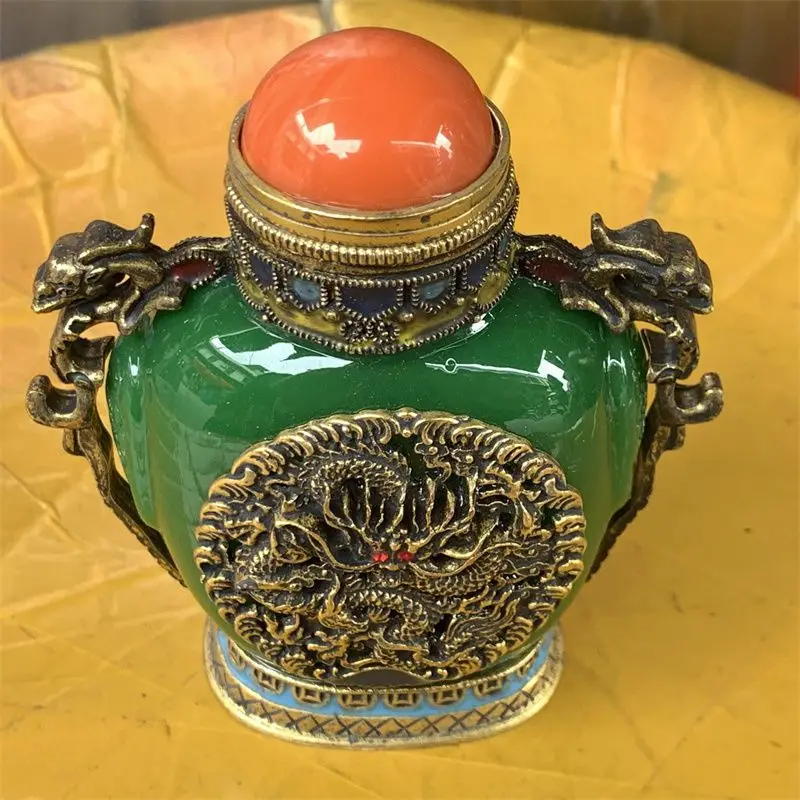 

Retro Green dragon Snuff Bottle mini bottle