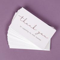 50pcs White Thank You Cards, Gifts Wrapping Tags for Party Decorations, Wedding Favors, Birthday, Cards for Friends, Family