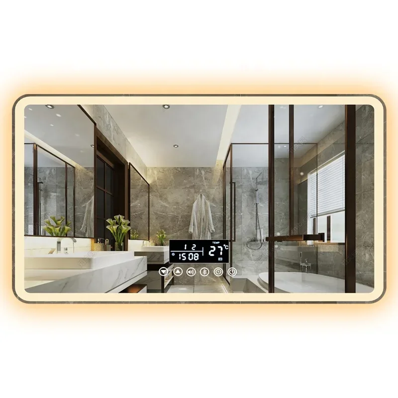 Customized Full Length Salon Station Smart Control Decorative Touch Wall Mount Led Light Mirror