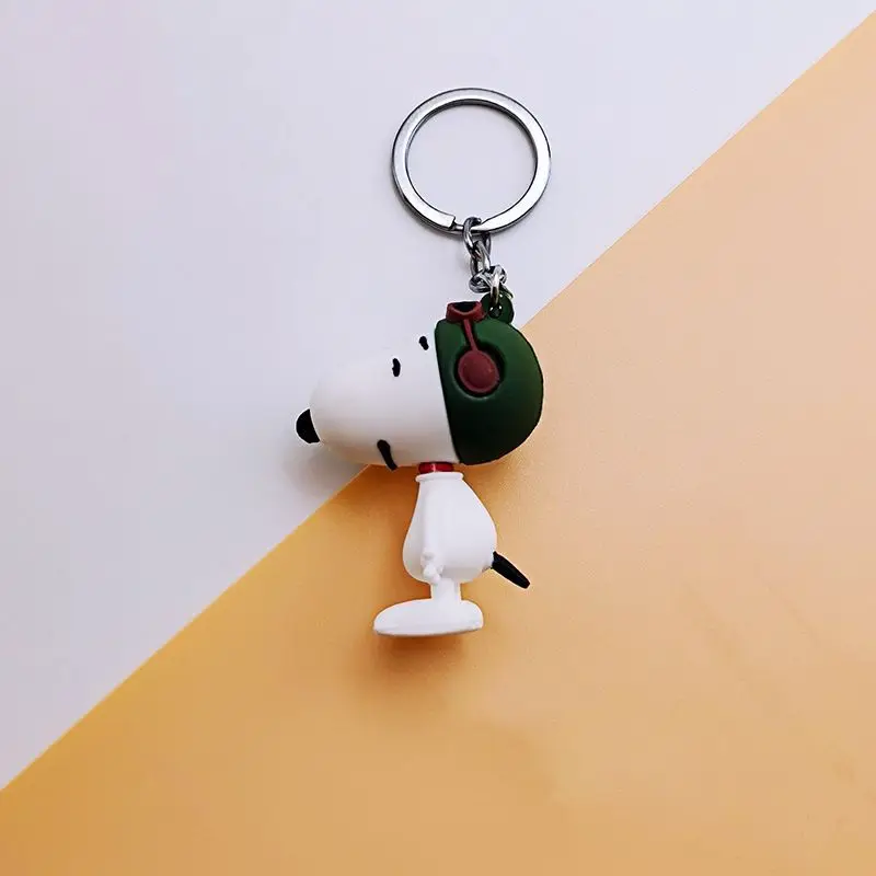 Snoopy Cartoon Animation Peripheral Puppy Style Creative Keychain Bag Pendant Charlie Brown Car Keychain Couple Birthday Gift