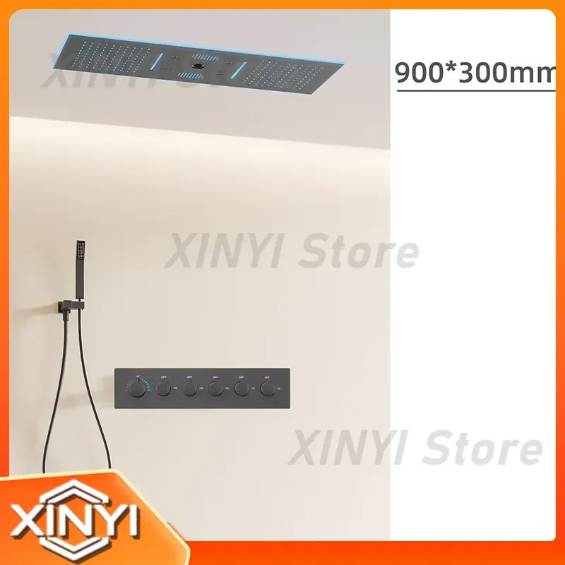 for Built in Concealed Shower Wall Mounted Hidden Pre Embedded Overhead Rain Shower Head with Music