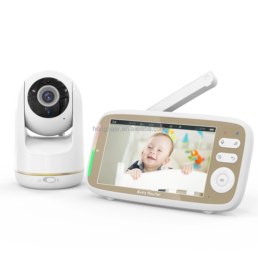 Hongnaer Home Audio Baby CCTV Secure Sleeping Surveil Monitor Camera VB803 LCD 2.4GHz Wireless Video Smart Baby Monitor