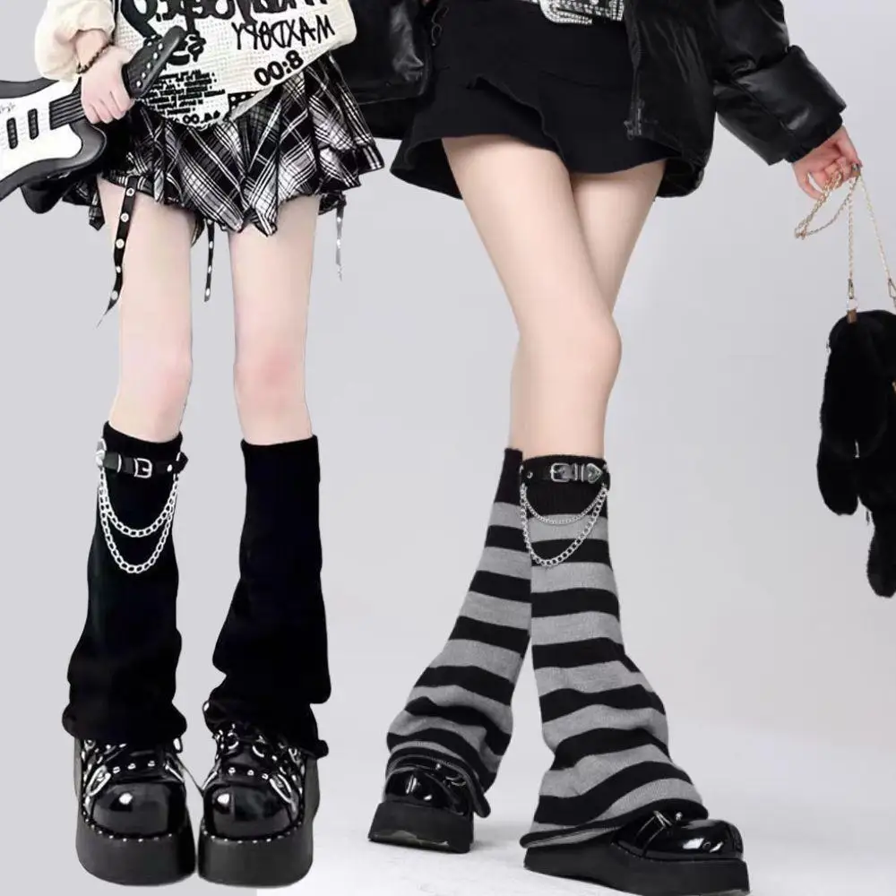 

2025 JK Sweet Winter Leg Warmers Knitted Arm Warmers Gothic Lolita Knit Long Socks Women Leg Warmer Stylish Stretchy Boots Cover