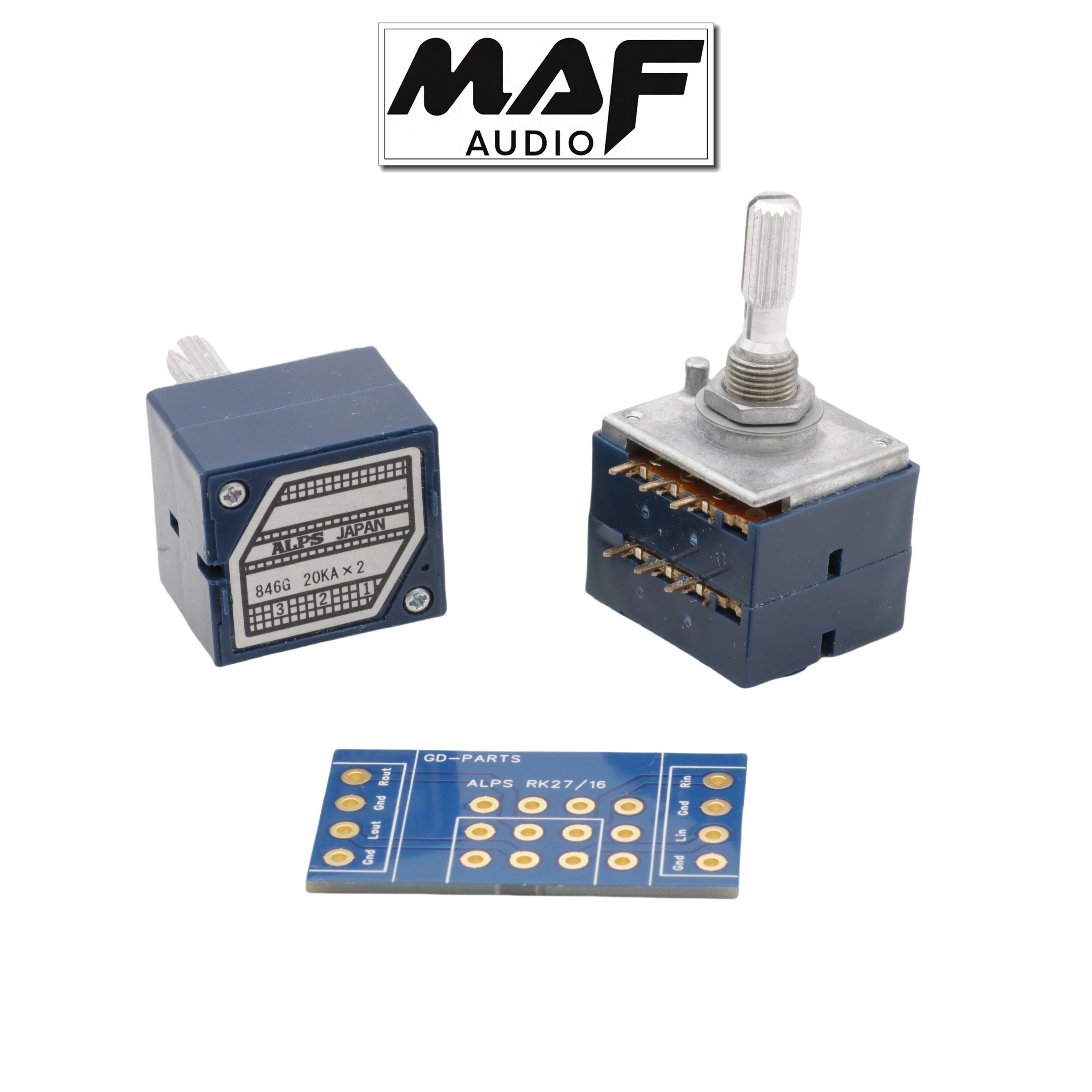 1 قطعة جبال الألب اليابانية RK27 نوع 10K 20K 50K 100K 250K 500K المقاومة متدرج ثنائي الوحدة مقياس الجهد التحكم في مستوى الصوت الروتاري الجلاد