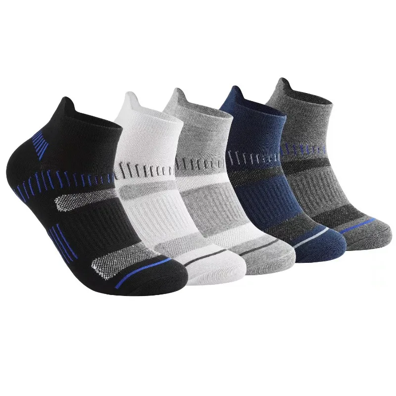 1/5 pairs spring summer mesh breathable running men's socks Casual comfortable men's sports socks fashion versatile short socks
