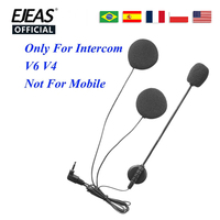 Vnetphone Intercom Accessories 3.5mm Jack Plug Earphone Stereo Suit for EJEAS V6/V4 PLUS/PRO Motorcycle Intercom Interphone