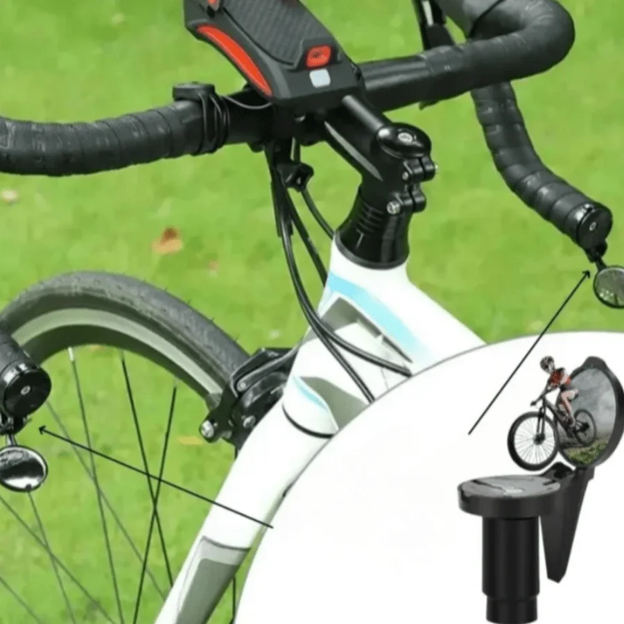 

Bicycle Rear View Convex Mirror Handlebar Drop Bar Mount Acrylic Lens Back Sight Reflector Light Weight