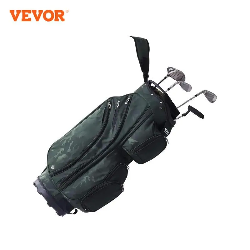 VEVOR Golf Cart Bag with 14 Way Organizer Divider Top 36” Pockets Cart Bag Durable Golf Bags with Handles & Dust Cover & Straps