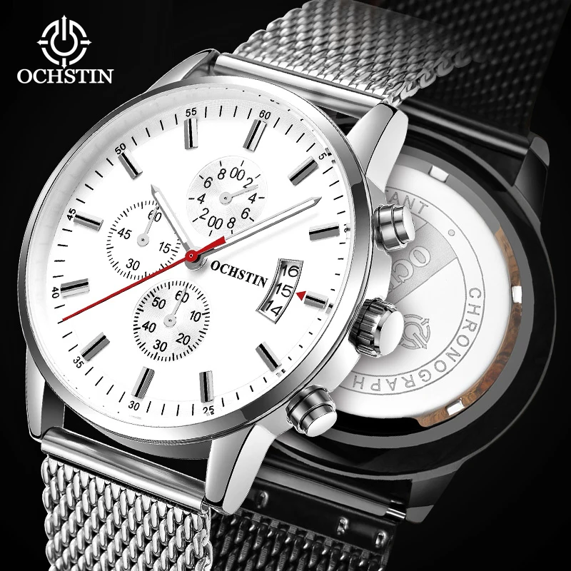Fashion Mens Watches Top Brand Luxury High Quality Chronograph Quartz Watch Men Casual Steel Waterproof Men Clock Wristwatch