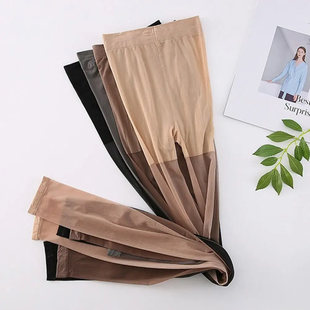 

Silk Tights Summer Thin Breathable High Waist Pantyhose Seamless Fishnet Mesh Tights Large Size Nylon Stockings Female Hosiery