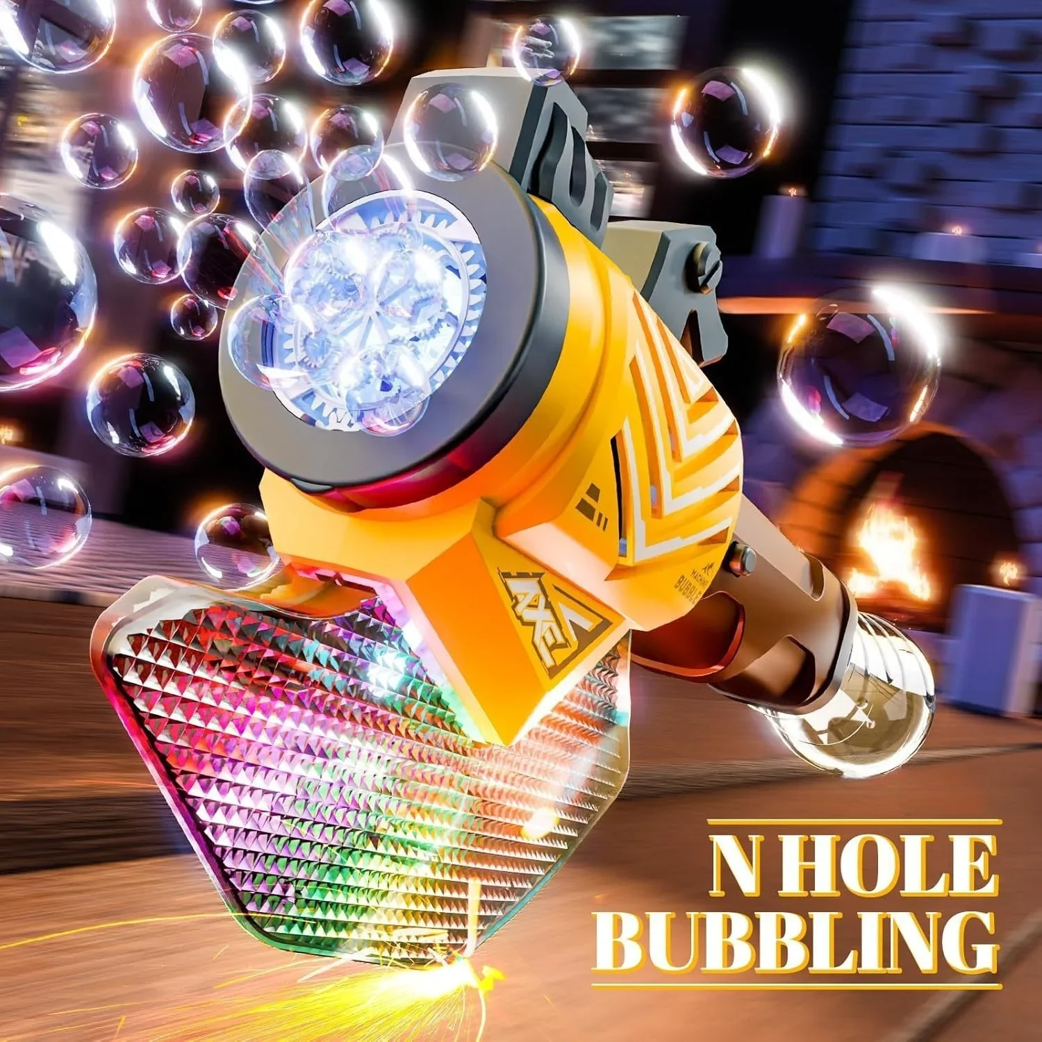 Machine à bulles de hache entièrement automatique, jouet de fête d'été en plein air, jouet d'anniversaire pour enfants de trois à Six ans