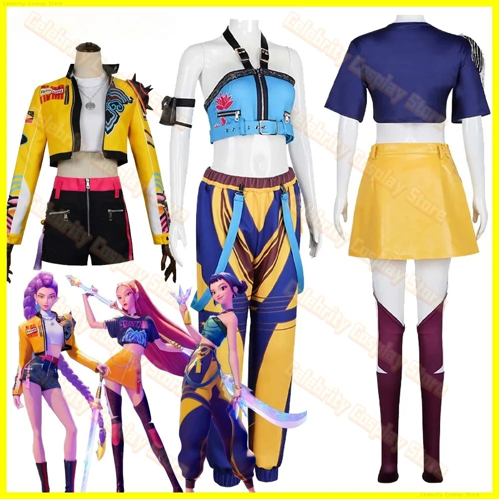 

KPop Demon Cartoon TV Hunters Zoey Cosplay Mira Clothing Rumi Kids Children Costume Girls Stage Party Halloween Suit Outfits
