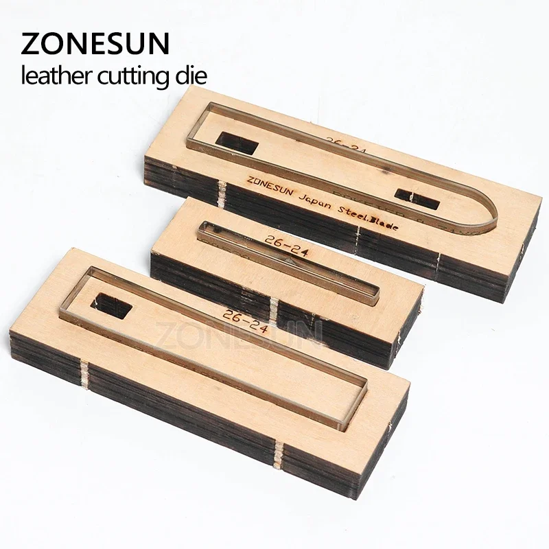 ZONESUN 26-24 Customized leather cutting die Leather DIY Craft supply watchband strap Wooden Template Punching Cutting Mould