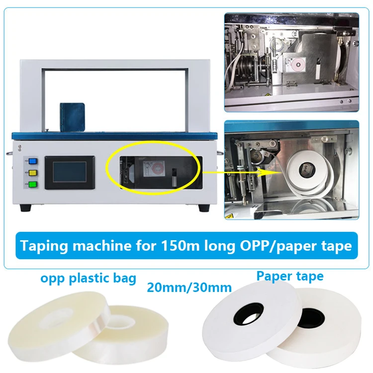 Opp Boek Geldbundel Papieren Tape Inpakken Groene Verpakking Bundel Volautomatische omsnoeringsmachine voor Tafel Bankbiljet Plastic
