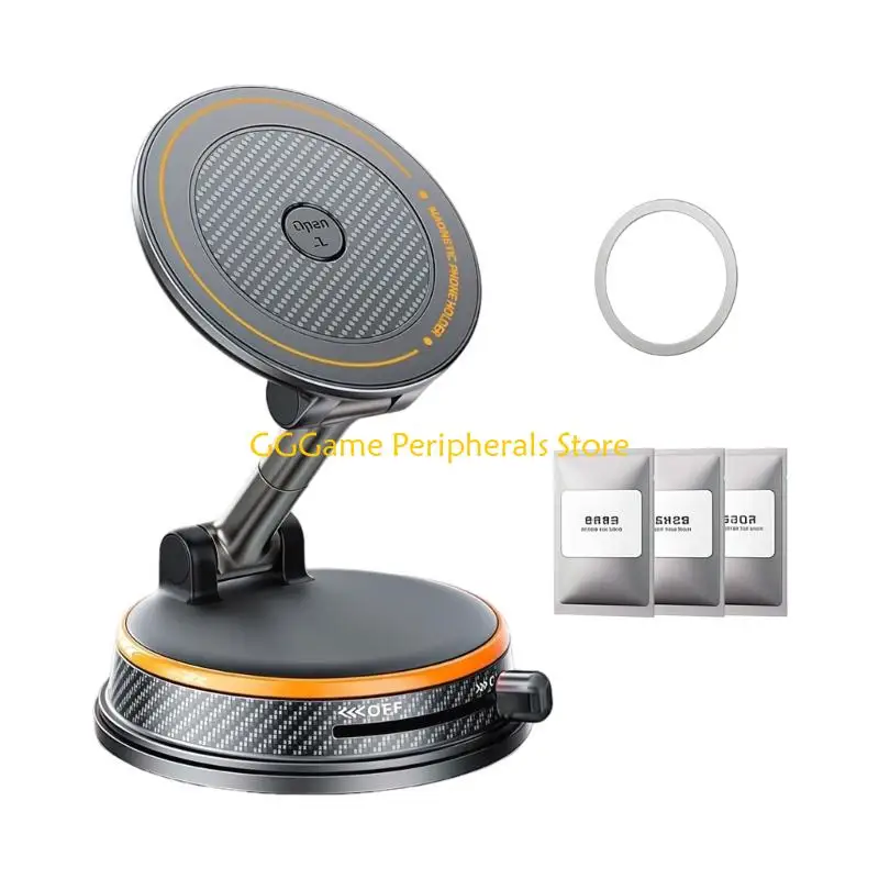 U55B Suction Cup Phone Mount 2 in 1 Car Air Freshener Strong Magnet 1080 Degree Adjustable Phone Holder