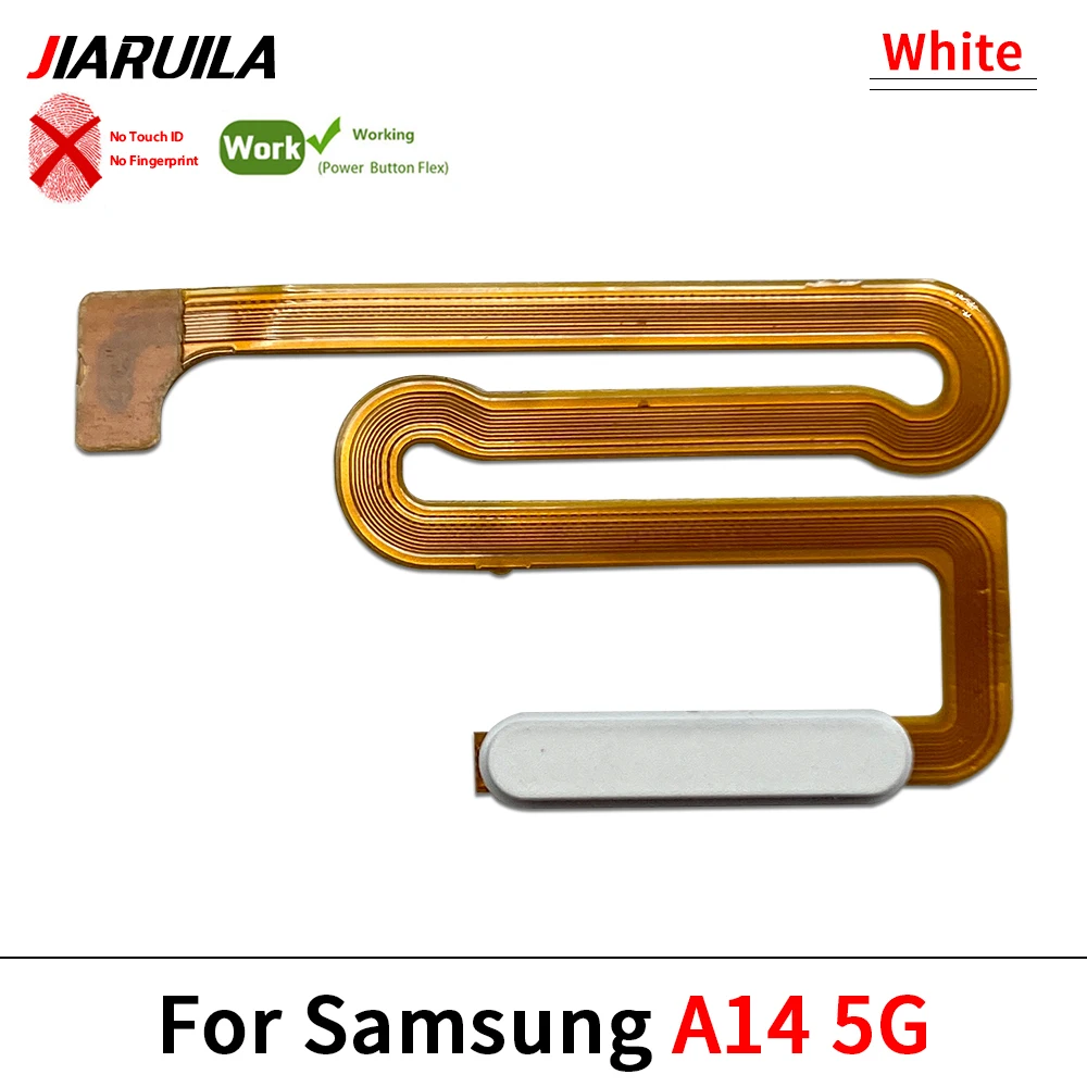 

10 шт. для Samsung A14 5G A24 4G кнопка «Домой» для подключения питания гибкий ленточный кабель без отпечатков пальцев