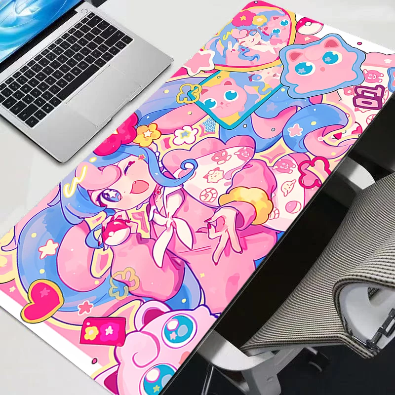 Computer Varmilo Keyboard Mouse Pad Anime Pokemon Pikachu Gaming Accessories Table XXL Gamer Carpet Desk Mat  Mousepad