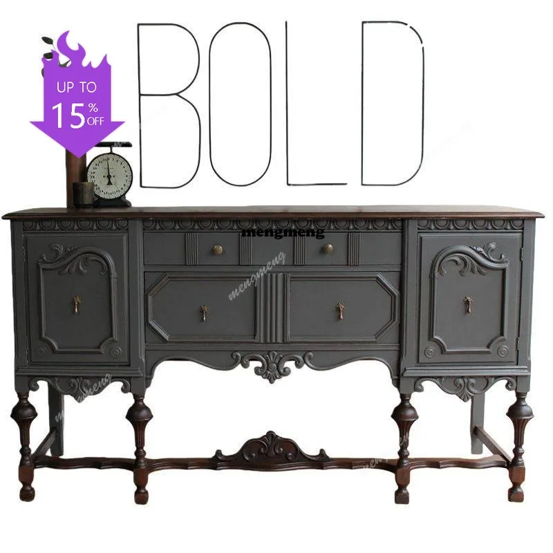 

Шкаф-буфет M183 во французском ретро-стиле из массива дерева, резной, напольный, для прихожей, декоративный