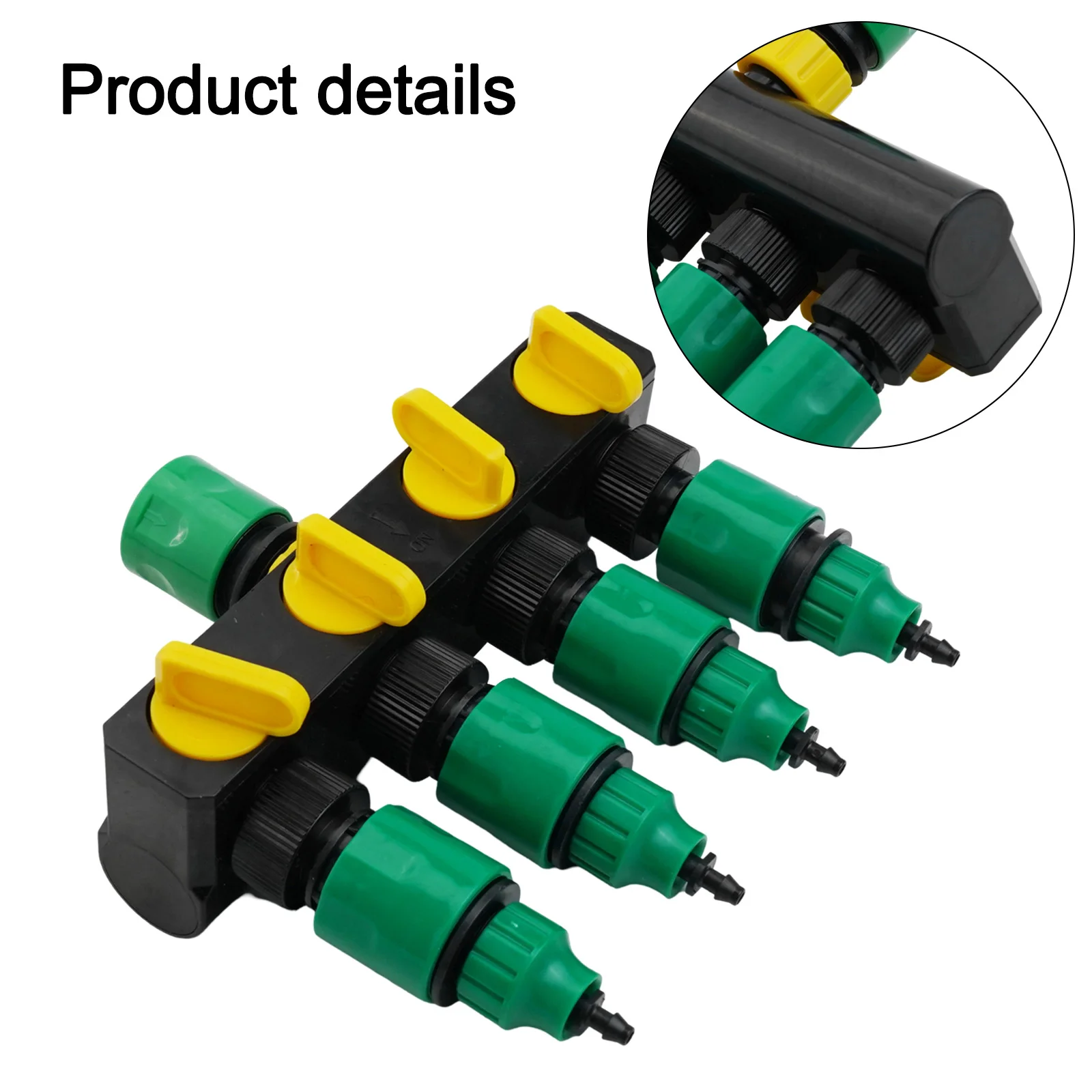 4-Way Water Diverter Splitter For Garden Hose Efficient Drip Irrigation Water Divider Watering Equipment Connectors Clamps Tool