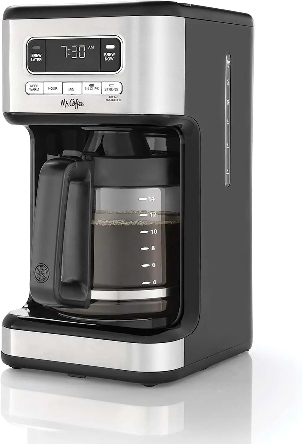 14 Cup Programmable Coffee Maker, Stainless Steel