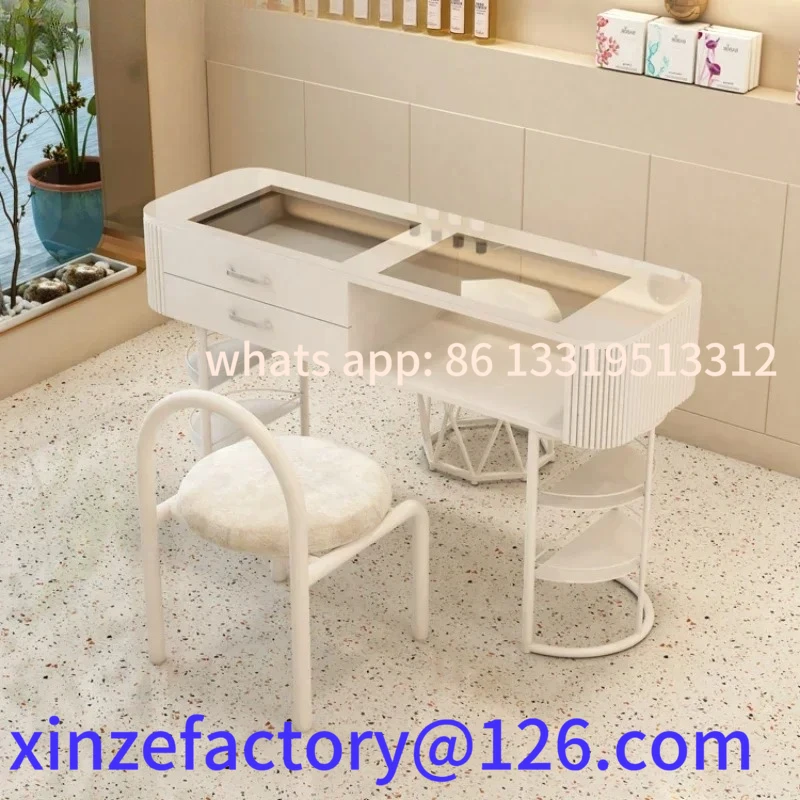 

Customizable Luxury Dressing Beauty Nail Tables Manicure Professional Drawer Nail Tables Living Room