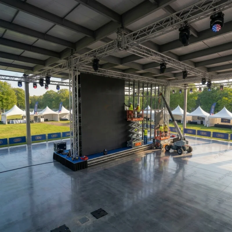 InnoLux Series P4.81 LED Display Integrated Power Box, Ultra-thin Die-cast Aluminum LED Video Wall for Outdoor Events