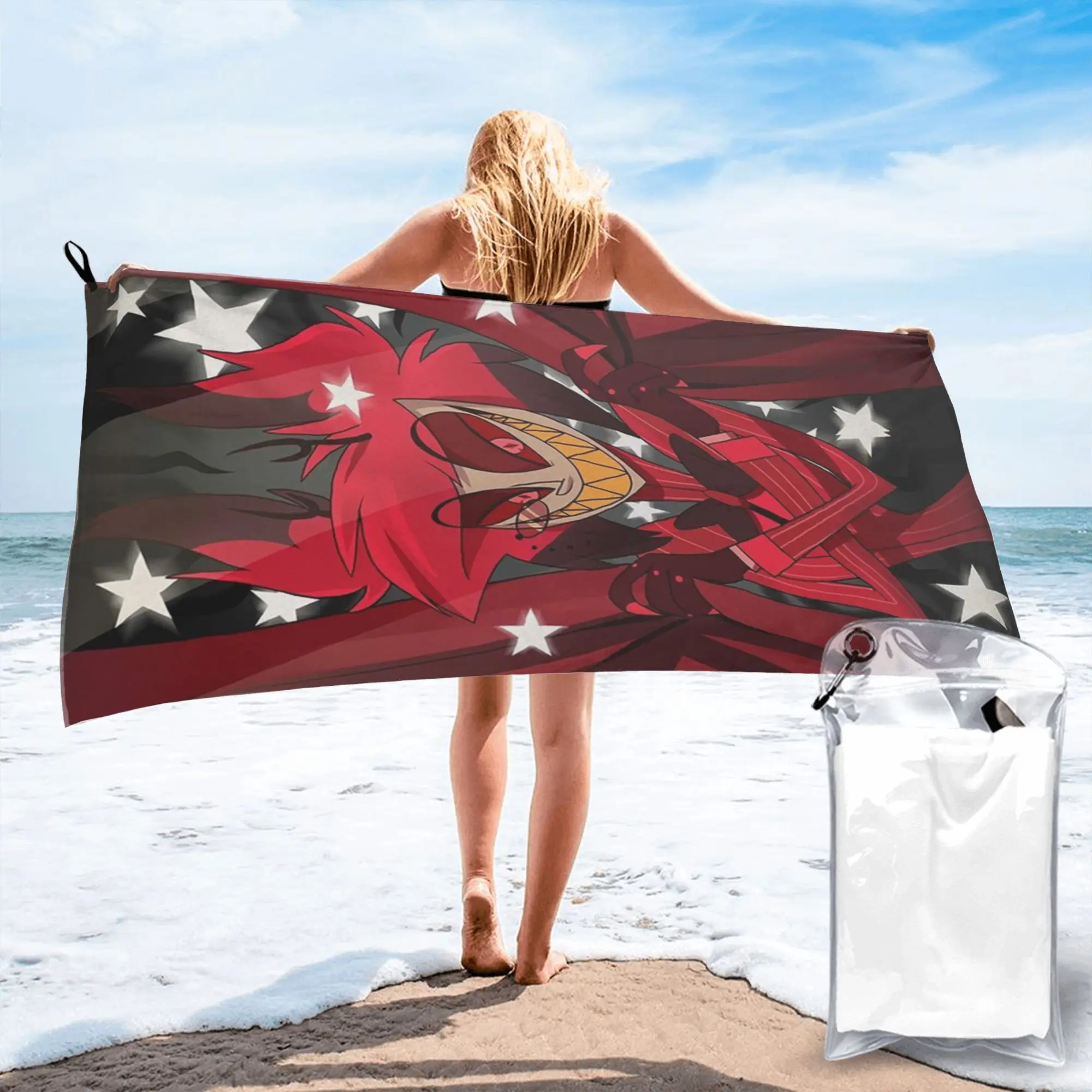 Alastor the show begins Beach Towel Soft Microfiber Quick Dry Absorbent Quick Towels For Pool
