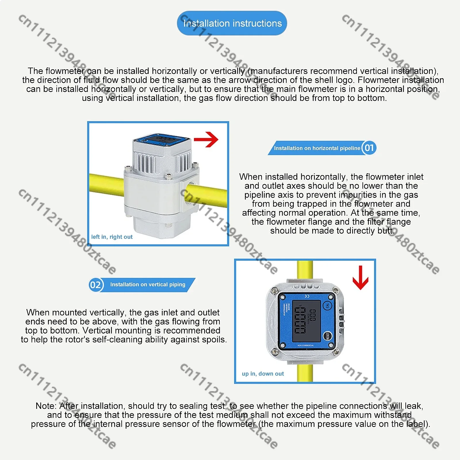 Digital Gas Roots Flow Meter, High Precision LCD Display, Industrial-Grade Petrochemical Gas Meter, DN15/DN20/DN25