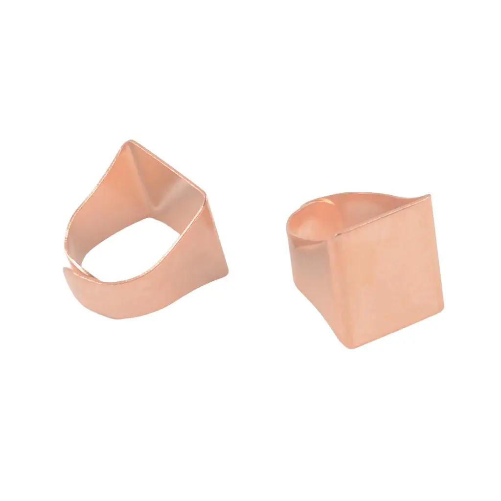 Green Copper Rose Gold Finish Adjustable Brass Finger Ring for Jewelry Rings and Wedding Bands