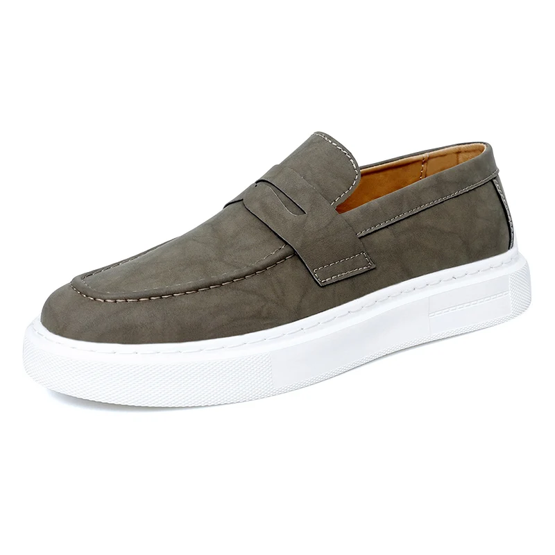 Classic Men Leather Shoes Spring Summer New Trendy All-match Platform Casual Shoes Leather Shoes