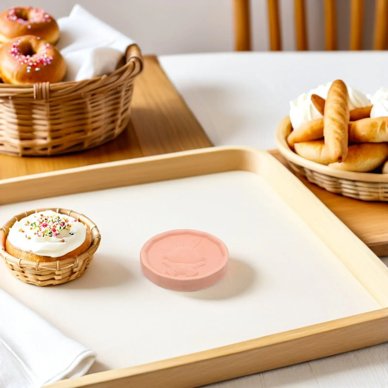 3 Discos de terracota aptos para alimentos para control de humedad, reutilizables, para almacenamiento de azúcar moreno, tarros de galletas, cajas de pan