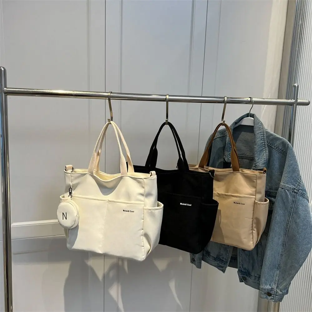 Large Capacity Oxford Tote Bag Wear Resistant Lightweight Shoulder Bag with Round Coin Purse Waterproof Women Handbag