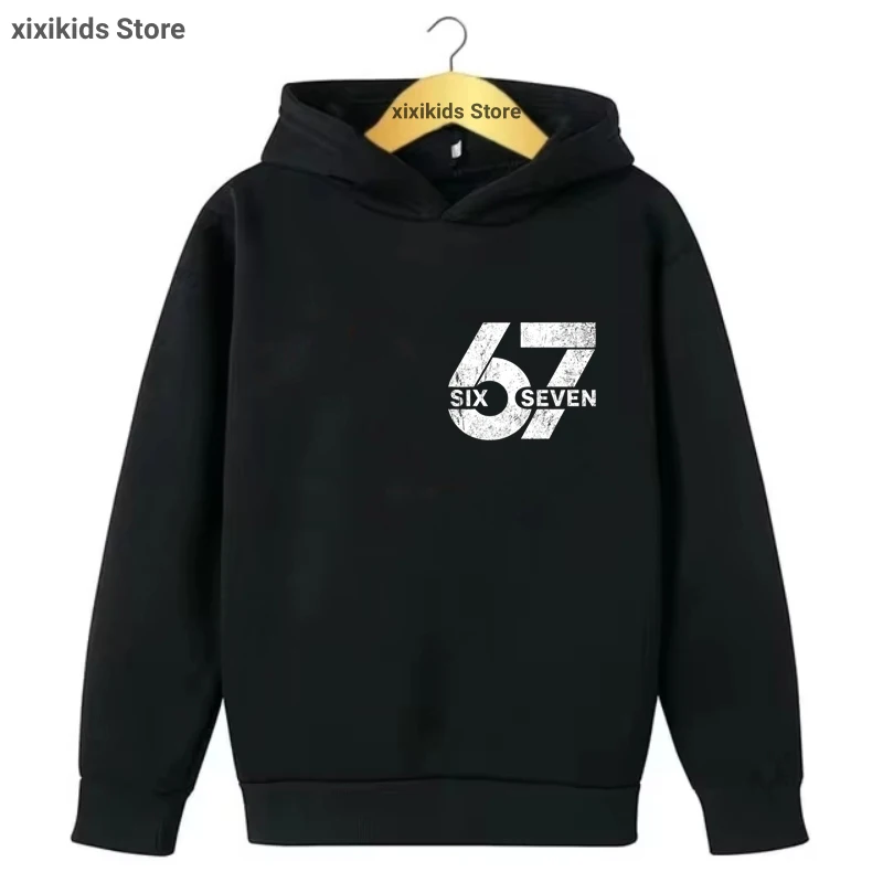 

Six Seven 67 Meme Pocket Printed Cap Hoodies Cool Funny Sweetshirt White/Black/Grey/Red/Pink Hoody Kawaii Kids Clothes