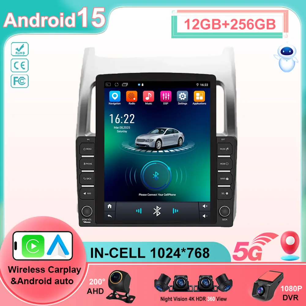 9.7  For HONDA AIRWAVE 2005-2010 Android 15 5G WIFI Stereo Carplay Android Auto GPS Navigation Multimedia 5G WIFI No DVD Player
