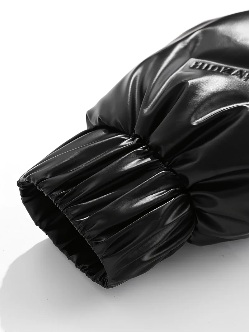 سترة شتوية شديدة التحمل للرجال ملابس خارجية للطقس البارد مع سحاب كامل للإغلاق مع قلنسوة معطف مقاوم للرياح معطف رجالي حراري معزول #4