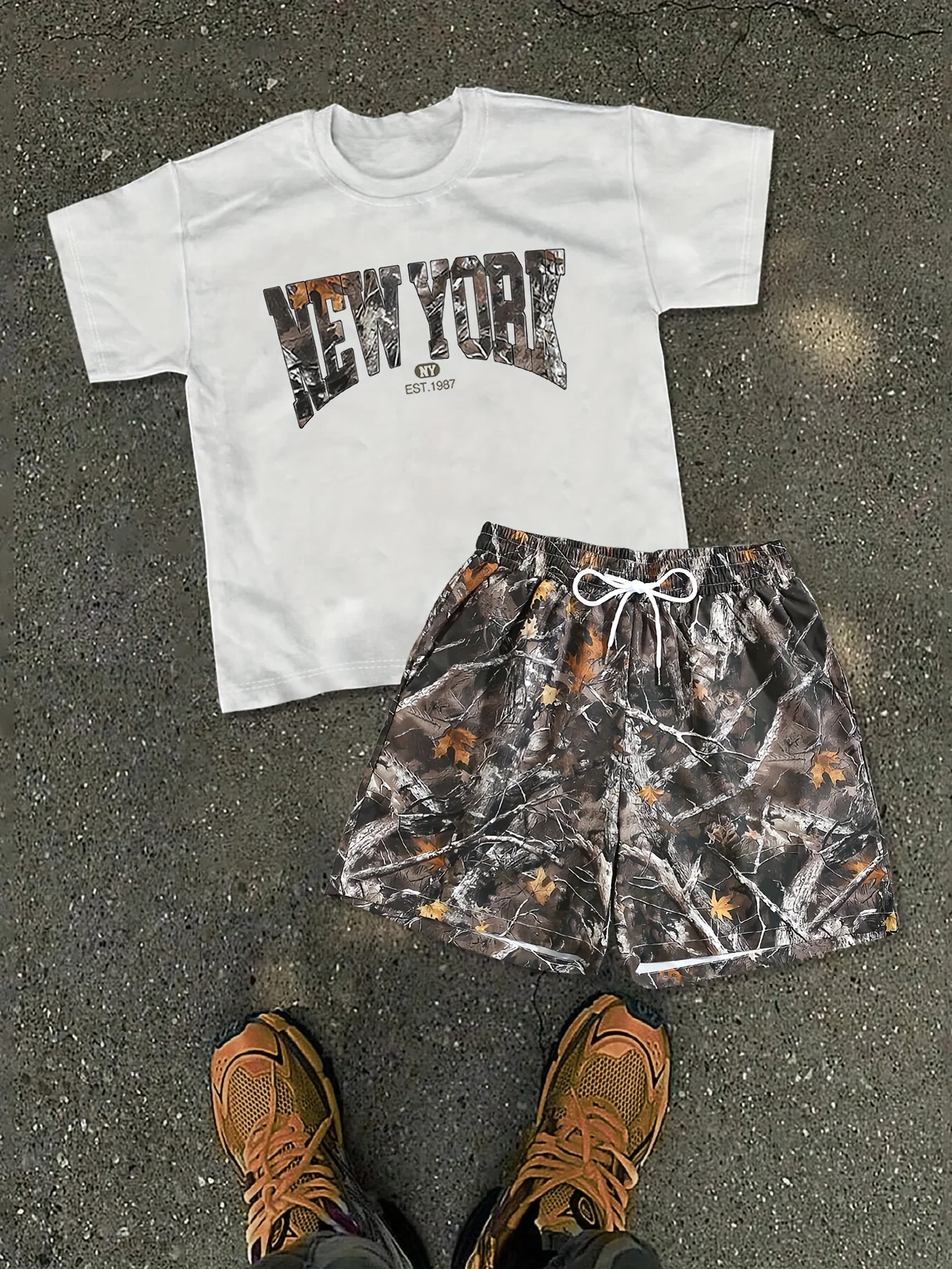 

Men‘s Summer Set 3D Crown King Print Luxury Fashion Comfortable Breathable Quick Dry Casual Streetwear Tee Drawstring Shorts