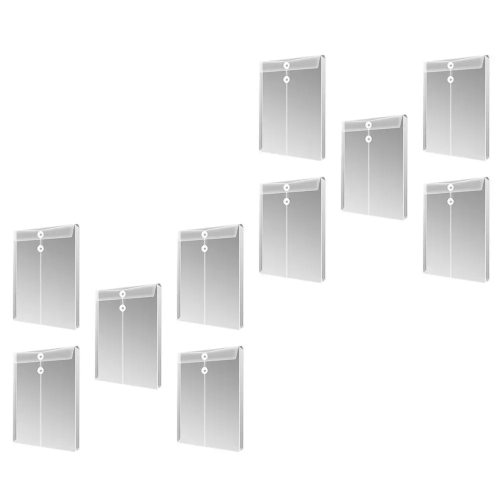 

Набор из 10 прочных водонепроницаемых папок-органайзеров с гладкой молнией для хранения документов, писем, фотографий, карточек, чеков