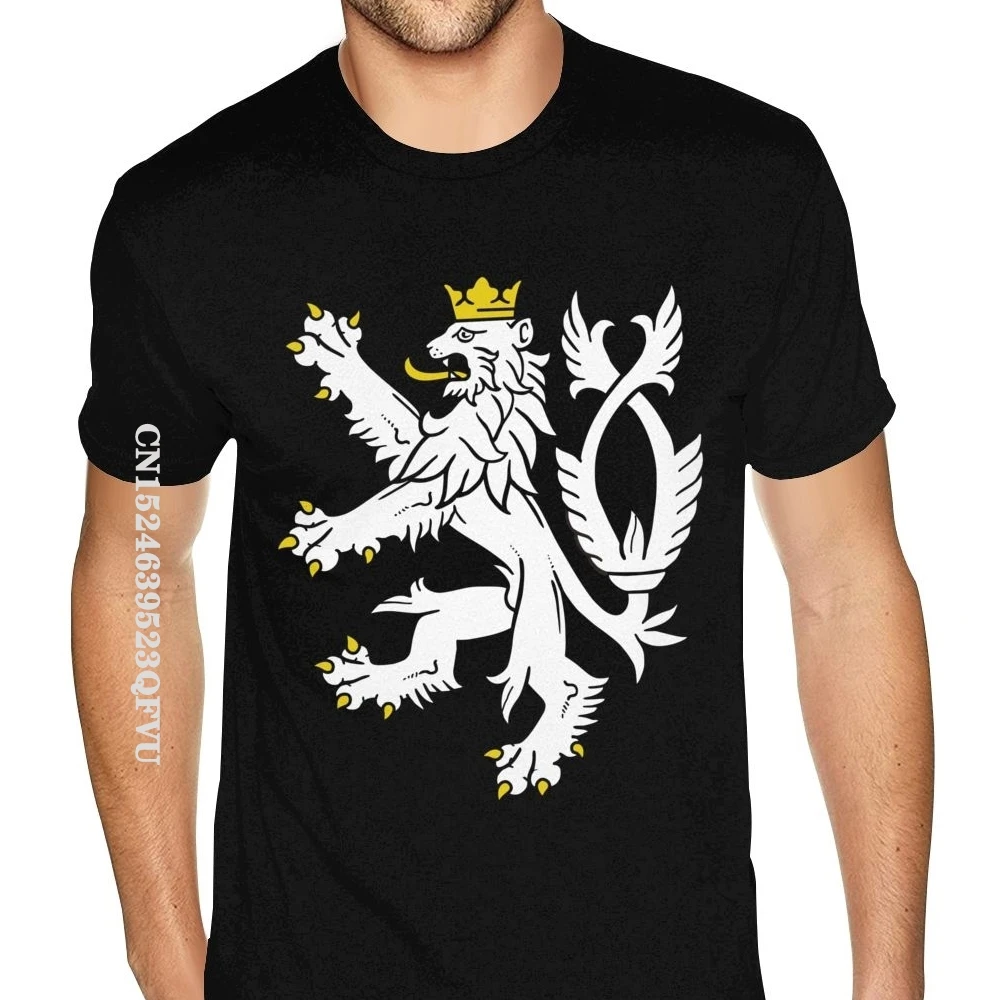 Coat Of Arms Of The Czech Republic Tees Fitness Tees Shirts Man Gothic Style Anime Tshirt Low Price Vintage Tee Shirt