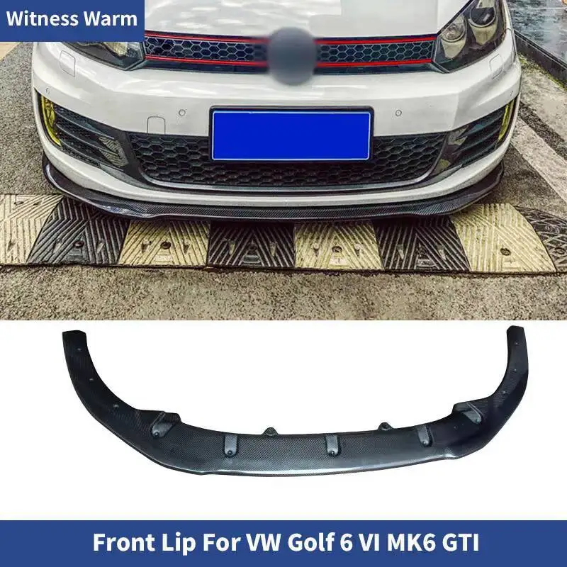 

Передний бампер из углеродного волокна/frp, спойлер, сплиттер для Volkswagen Vw Golf 6 Vi Mk6 Gti 2009 2010 2011 2012 2013