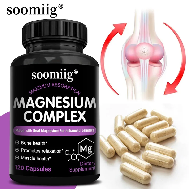

Magnesium Citrate Capsules High Absorption - Maximum Absorption for Muscle, Bone, Nerve & Heart Health, Gluten-Free Non-GMO