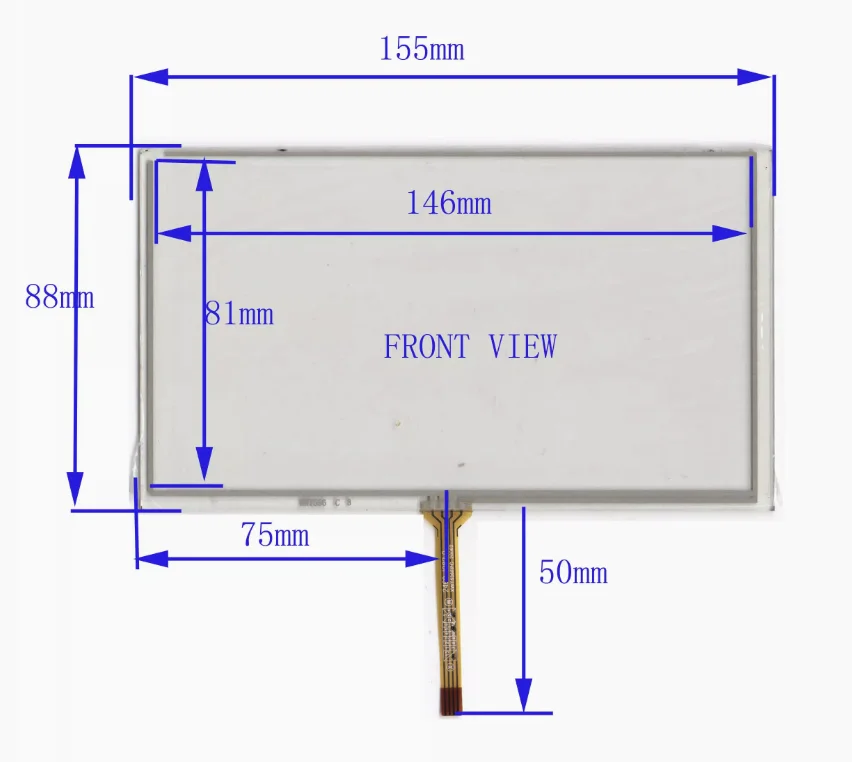 6.2-inch 155 * 88 four wire car navigation digital touch handwriting external screen 155mm * 88mm XWT536