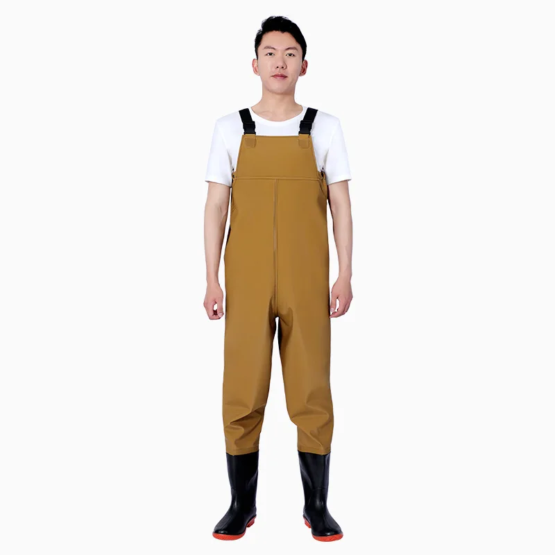 Rainpants Waterproof Men's Multicolor Full Body One Piece Wading Set Fishing Thickened Half Body Underwater Pants