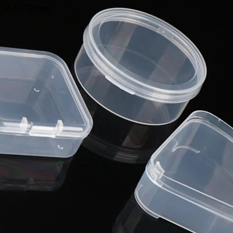 Plastic Box Case For Triangle/Round/Square Puff Transparent Sponge Puff Portable Travel Cosmetic Bags Cosmetics Storage Case