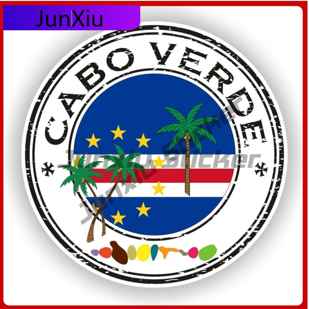 

With National Emblem Detail Cabo Verde Seal Round Flag Artistic Auto Exterior Detail Exterior Styling Piece For Vehicles