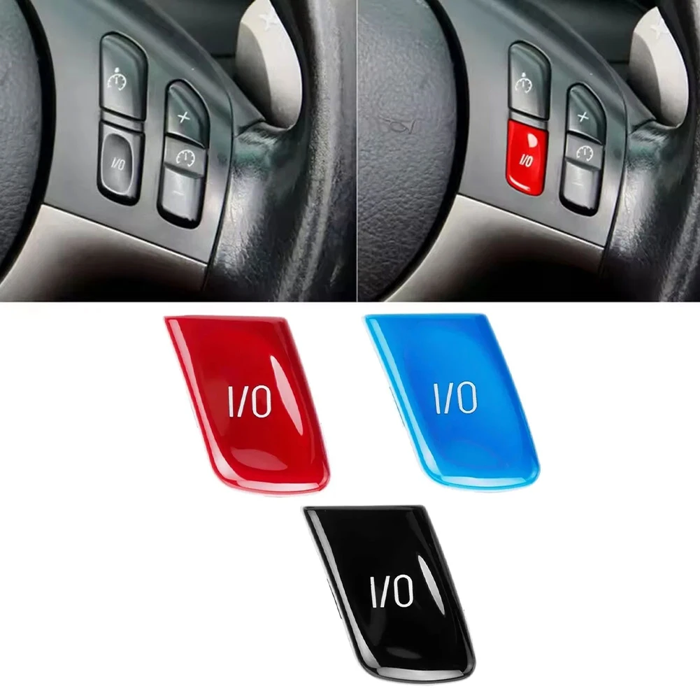 

Car Steering Wheel Control Knob Switch I/O Button Cover Compatible with For BMW 3 Series E46 1998 2004 and For M3 E46 2000 2004