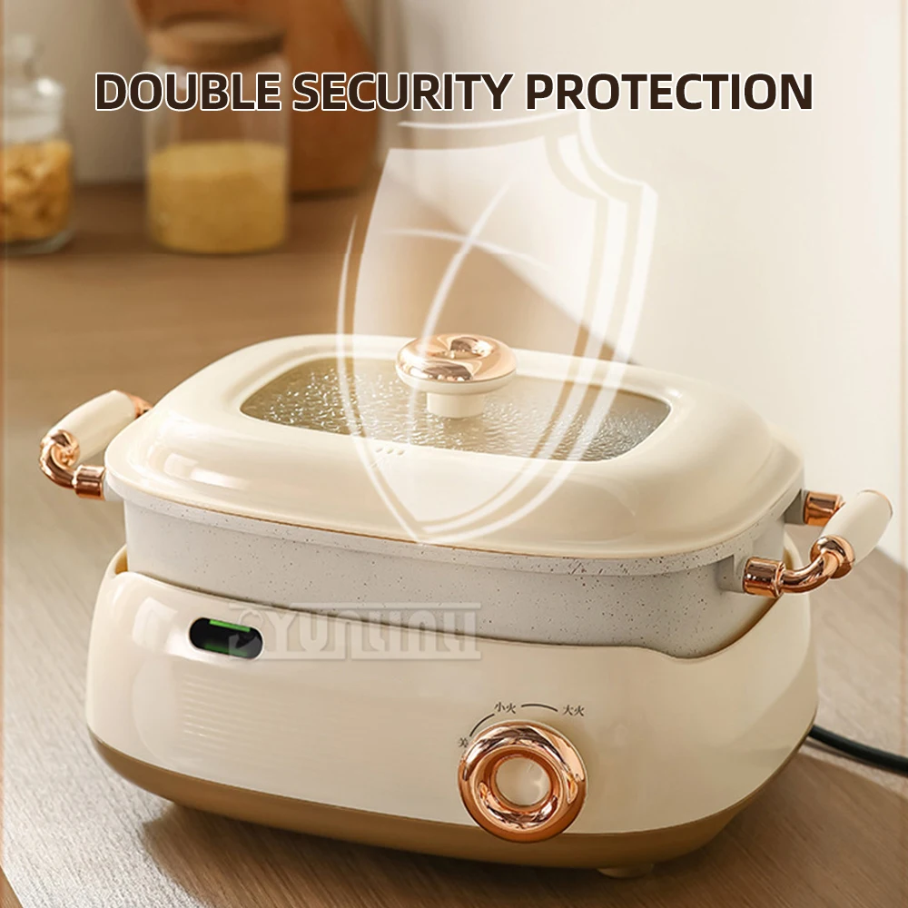 家庭用電気鍋マシン 6L ダブルフレーバー調理鍋ポータブルマルチクッカー Panelas De Cozinhar